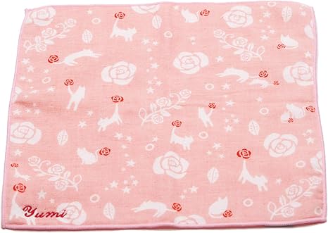 Amazon Co Jp 名入れ 名前入れ 刺繍 ハンカチ タオル 名入れ刺繍ハンカチ 今治うまれのハンカチ Ima 誕生日プレゼント 内祝い バラとねこ ホーム キッチン