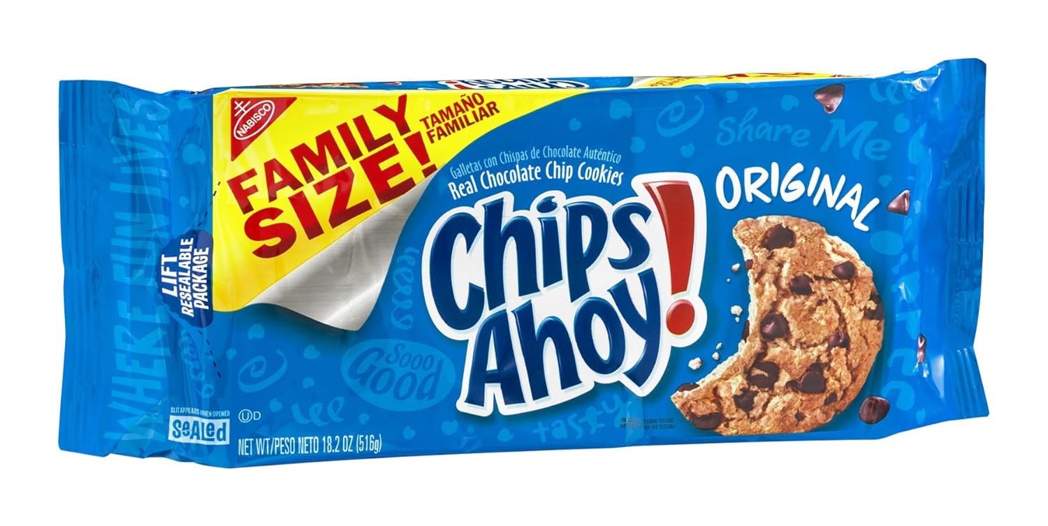 Nabisco chips ahoy!, Original real chocolate chip cookies, chocolate chip (044000033385)