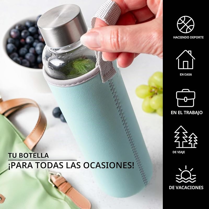 Botella de Cristal 500 ml - Con Funda de Neopreno — foto 6 de 7
