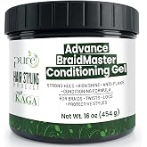 KAGA BraidMaster Conditioning Gel &ndash; Strong Hold Braiding Gel for Twists, Locs &amp; Edges | No Flakes, No Crunch, High Shine | For Thick, Coarse &amp; Textured Hair | 16oz Salon Size