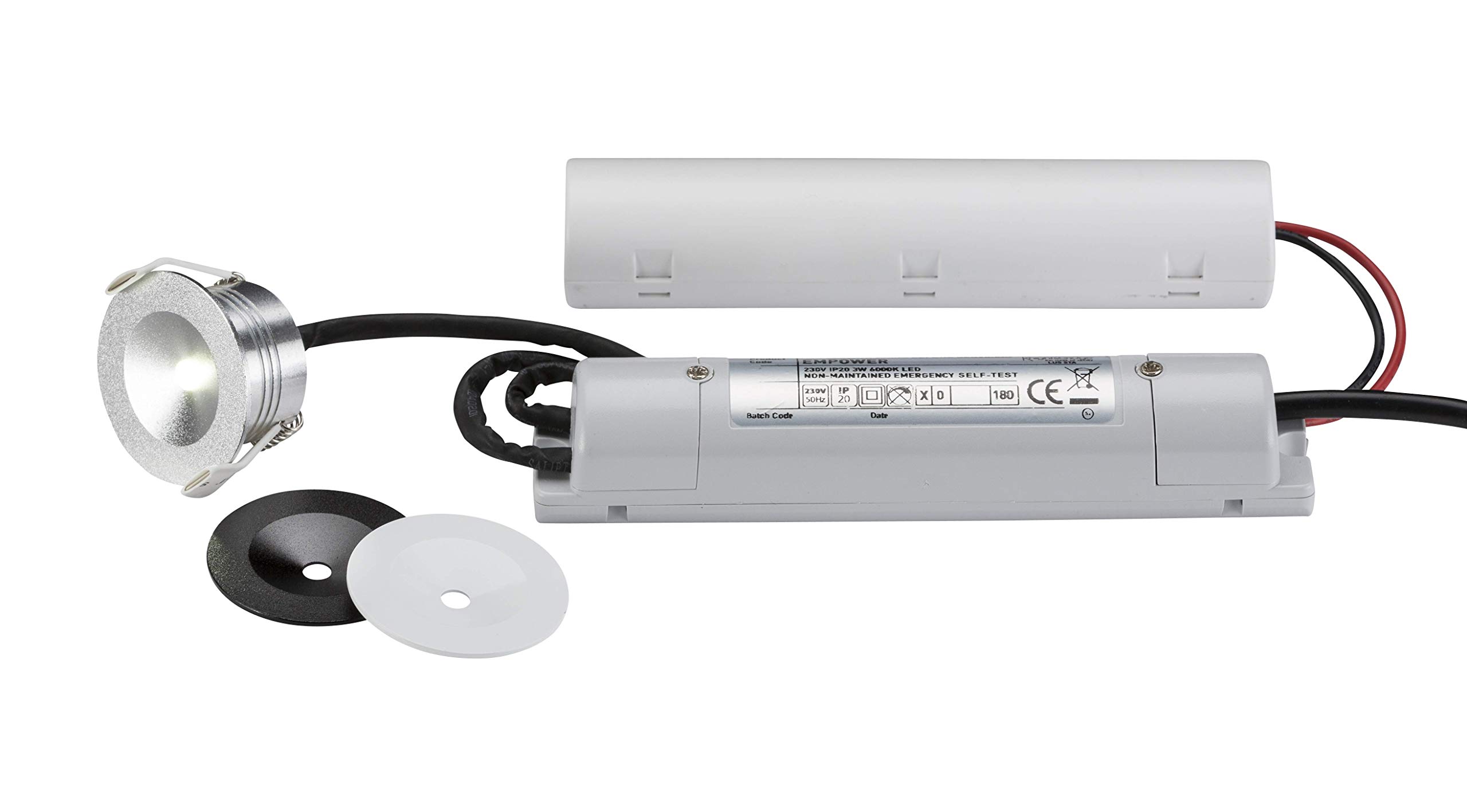 Knightsbridge Emergency Downlight, 3 W, White