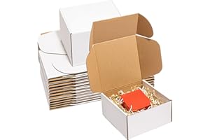 Wowxyz 8x8x4" Shipping Boxes 25 Pack Mail Box White Corrugated Cardboard Mailing Boxes for Small Business, Literature Mailer Box Packaging Supplies