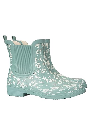 Mountain Warehouse Damen Stiefeletten aus Gummi - Wasserdichte Regenschuhe, weiches Wollfutter, pflegeleicht, Flexible Gummis