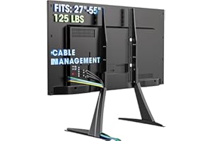 Hemudu Universal Table Top TV Stand Base VESA Pedestal Mount TV Legs for 27 inch to 55 inch LCD LED Plasma Flat Screen TVs wi