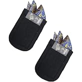 Wanty Premium Microfiber Pocket Square Holder, Men's Suit Handkerchief Keeper, 2 Pack