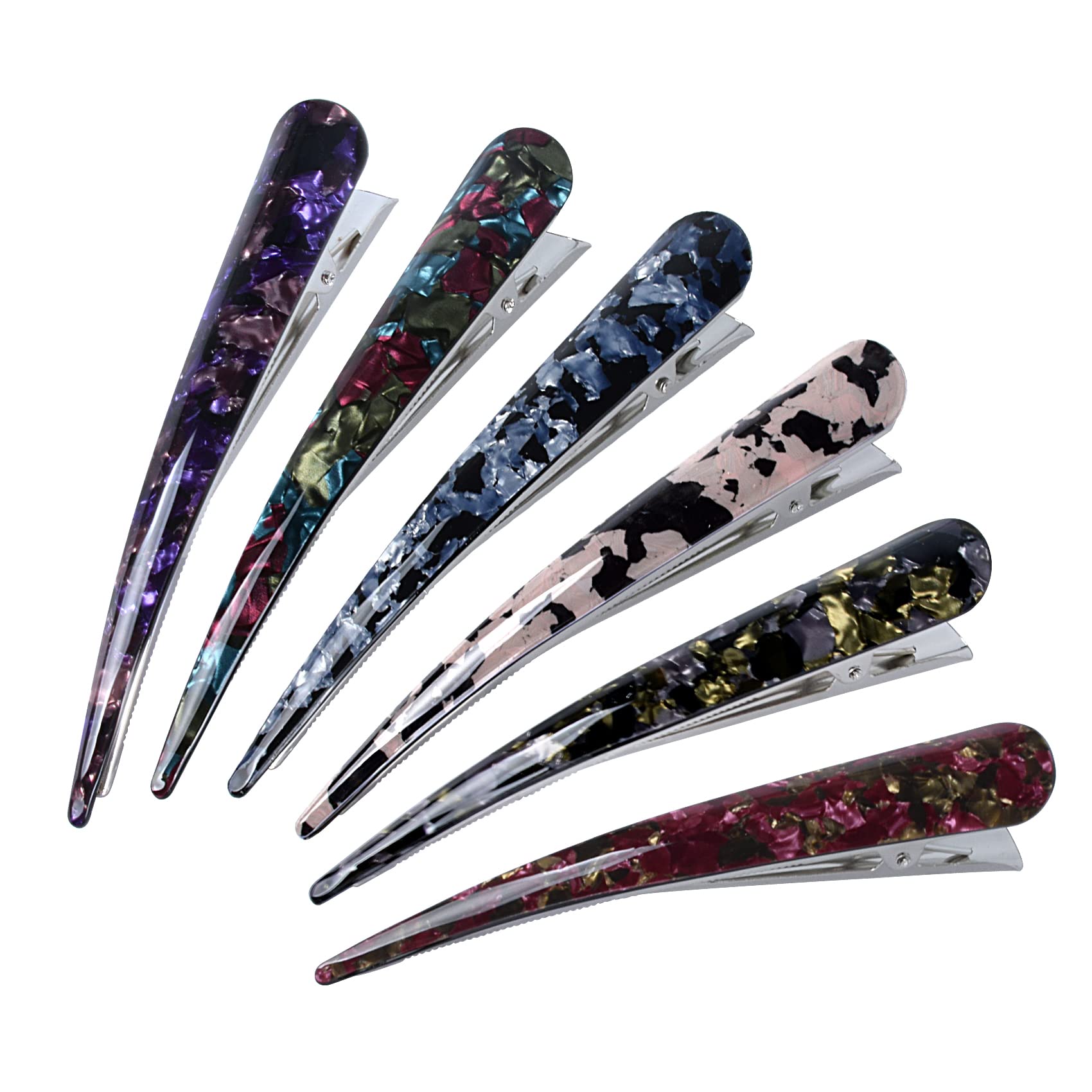 besbomig 6PCS Duckbill Hair Clips Classic Hair Grip Hairpin with Duck Teeth - Non-slipHairdressing Styling Hairpin for Women Girls Hair Salon