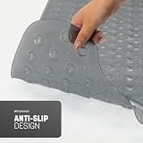 KEPLIN Premium Non-Slip Bath Mat 40x100cm 200 Suction Cups Grey view 5