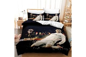 Elincar Soccer Bedding Twin Microfiber 2PC Kids Duvet Cover Set Lightweight Soft Zipper Breathable Closure Soccer Twin Bedding Set 68 x 86