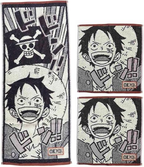 Amazon Co Jp ワンピース フェイスタオル ハンドタオル ２枚 ３枚セット モンキー D ルフィ ドン おもちゃ