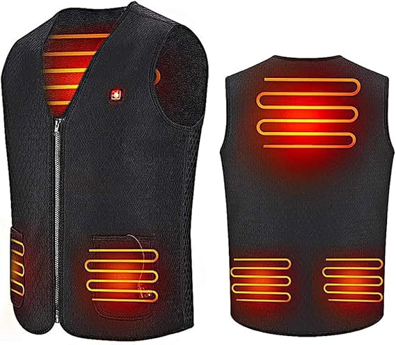 Amazon 電熱ベスト Extsud ヒートジャケット 冬用 防寒グッズ 加熱ベスト 5つヒーター 3段調温 男女兼用 加熱服 お腹 腰 背中にポカポカ 取説書付き M ベスト 通販