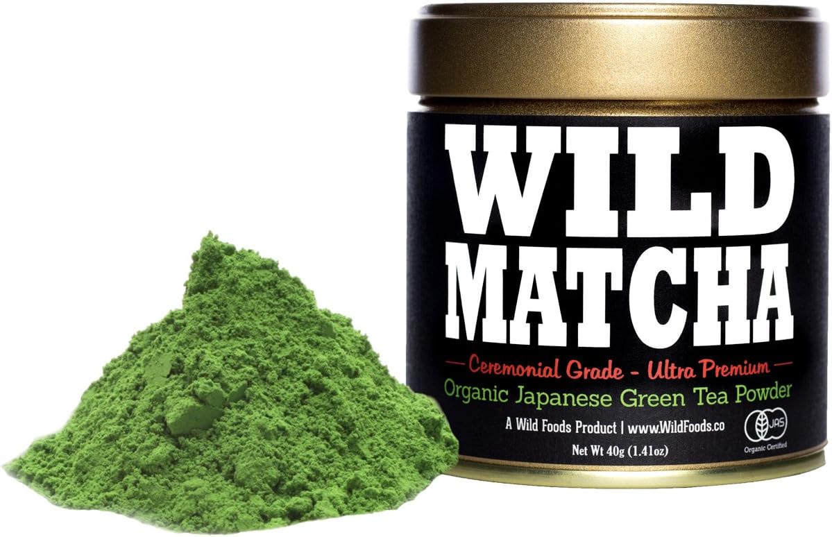 Organic Matcha Green Tea From Japan, Ultra-Premium Authentic Matcha Grown In The Mountains, Ceremonial Grade, JAS Certified (40 gram - 1st harvest Ultra-Premium)