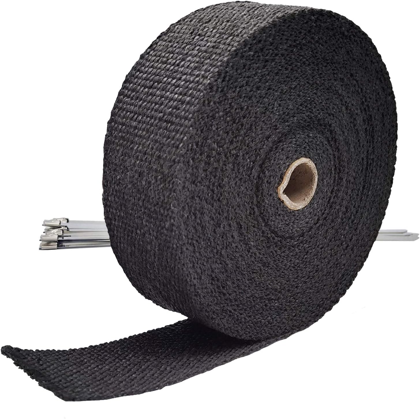Ucreative Black Fiberglass Exhaust Header Wrap 2" x 50