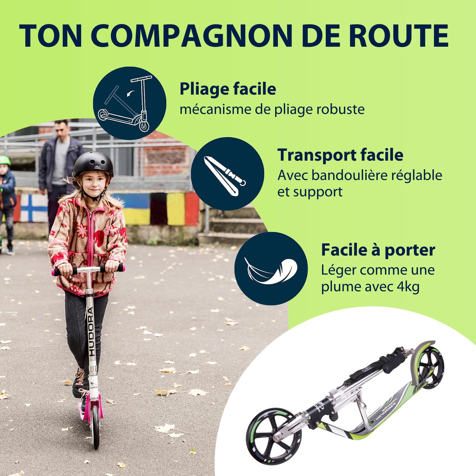 HUDORA Big Wheel Scooter 205 - Tret-Roller