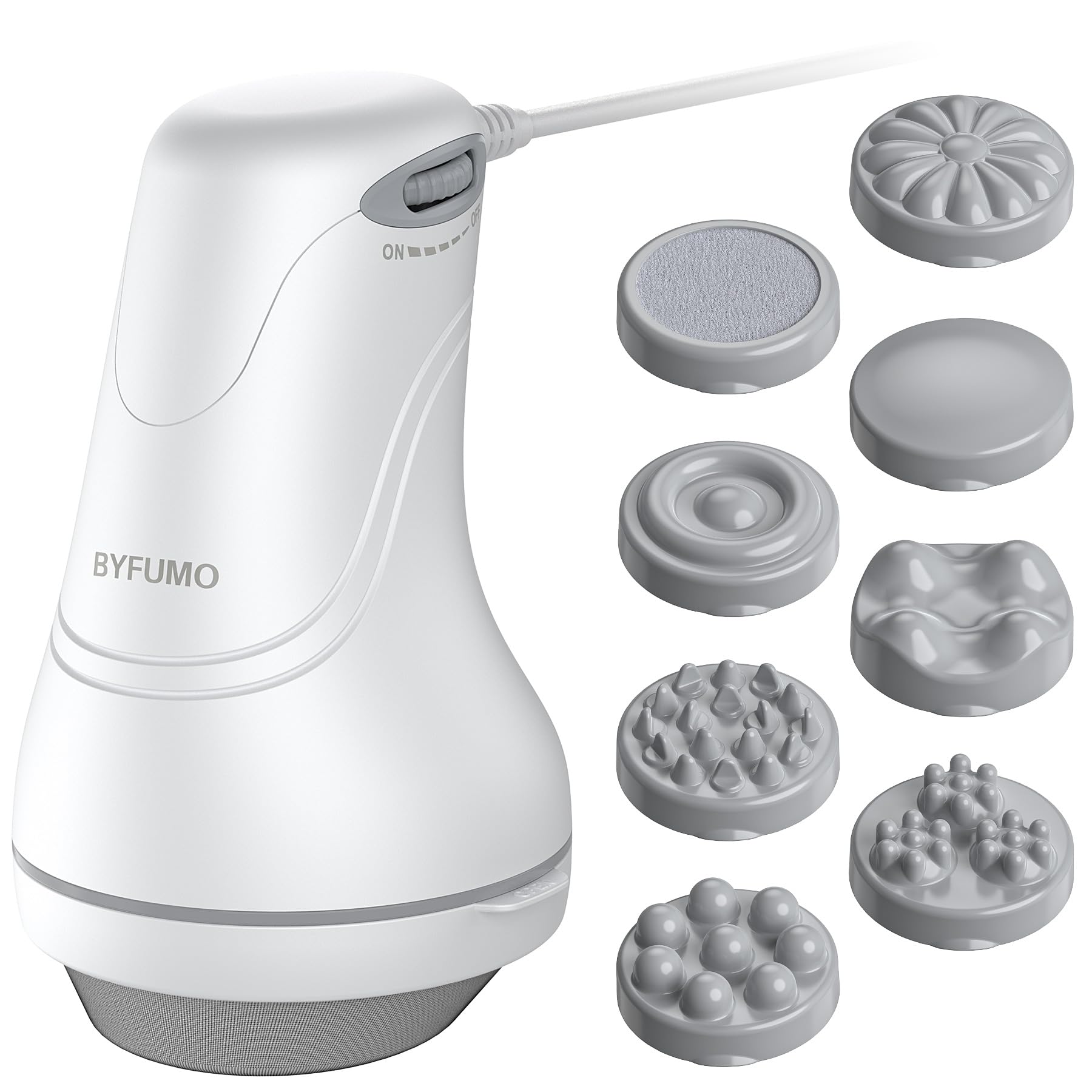 Photo 1 of BYFUMO Cellulite Massager, Body Sculpting Machine, Lymphatic Drainage Massager, Handheld Electric Back Massager - White