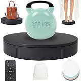 Prolee 360 Degree Rotating Turntable 12 Inch, 350lbs Capacity for Photography, Heavy Duty, Automatic Remote Control Display Platform with 5 Colour Surface Covers and Carry Bag