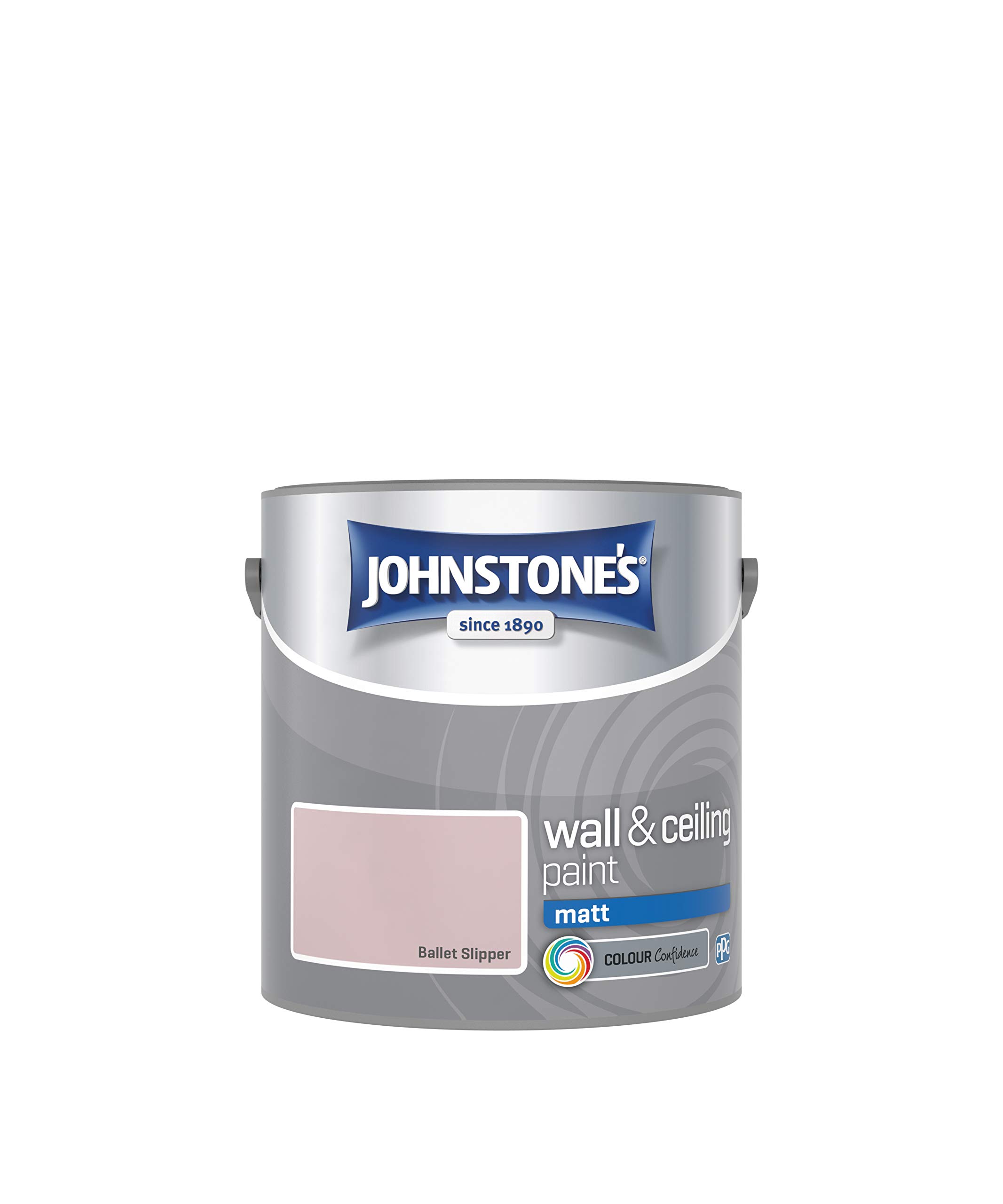 Johnstone's - Wall & Ceiling Paint - Ballet Slipper - Matt Finish - Emulsion Paint - Fantastic Coverage - Easy to Apply - Dry in 1-2 Hours - 12m2 Coverage per Litre - 2.5L