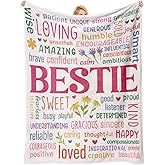 Stelogiift Bestie Gifts for Women, Best Friend Birthday Gifts for Women, Bestie Blanket - 60"x50", Gift for Best Friend, Friendship Gift for Woman Friends, Throw Blankets Present for Soul Sister, BFF