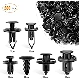 GOOACC Universal Plastic Fender Clips,200 Pcs Push Bumper Fastener Rivet Clips with 6 Size Auto Body Retainer Clips Bumpers,C