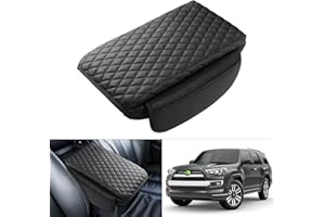 Shademax Toyota 4Runner Center Console Cover, Armrest Cover for Toyota 4Runner Accessories 2010-2023 2024, Center Console Pad PU Leather Armrest Seat Box Cover Protector with Pockets Storage Bag