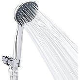 Briout Handheld Shower Head High Pressure 5-Settings with Hose, Chrome | Powerful Water Spray, Against Low Pressure Water Flow, 59 Inch Stainless Hose, Adjustable Mount