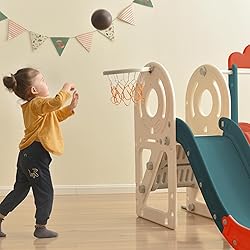 Merax 4-in-1 Toddler Slide, Kids Slide Indoor with