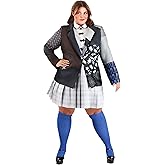 Womens Plus Size Veronica Sawyer Costume with Jacket Skirt Shirt & Accessories | 80s Movie Character Halloween Outfit