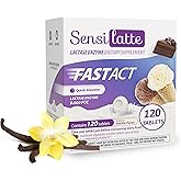 Lactase Enzyme 120 Tablets Vanilla - 9.000 FCC - Sensilatte – Quick Dissolution – Helps with Digestive Comfort – Prati Donaduzzi