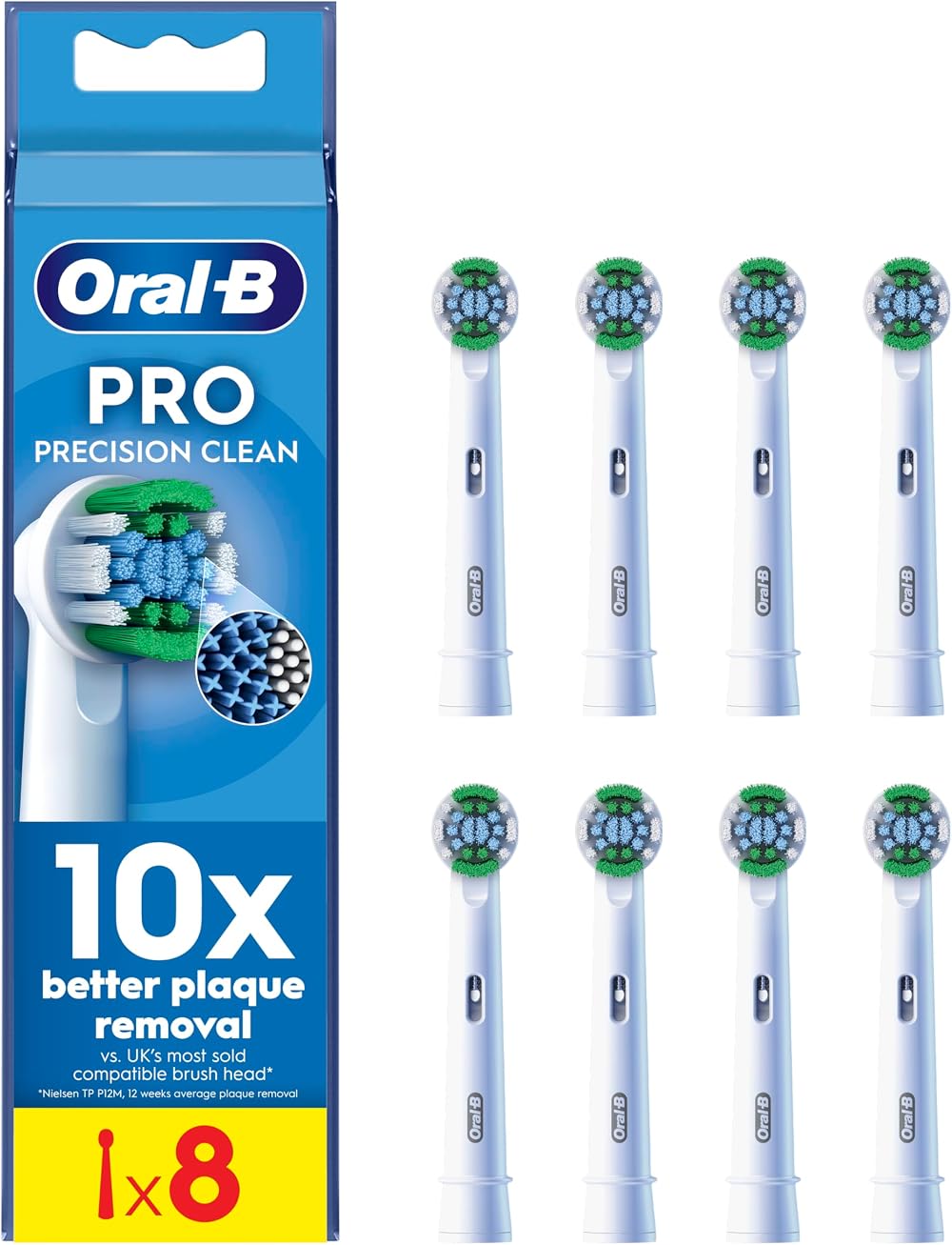 Oral-B Pro Precision Clean Replacement Brush Heads 8 Pack White