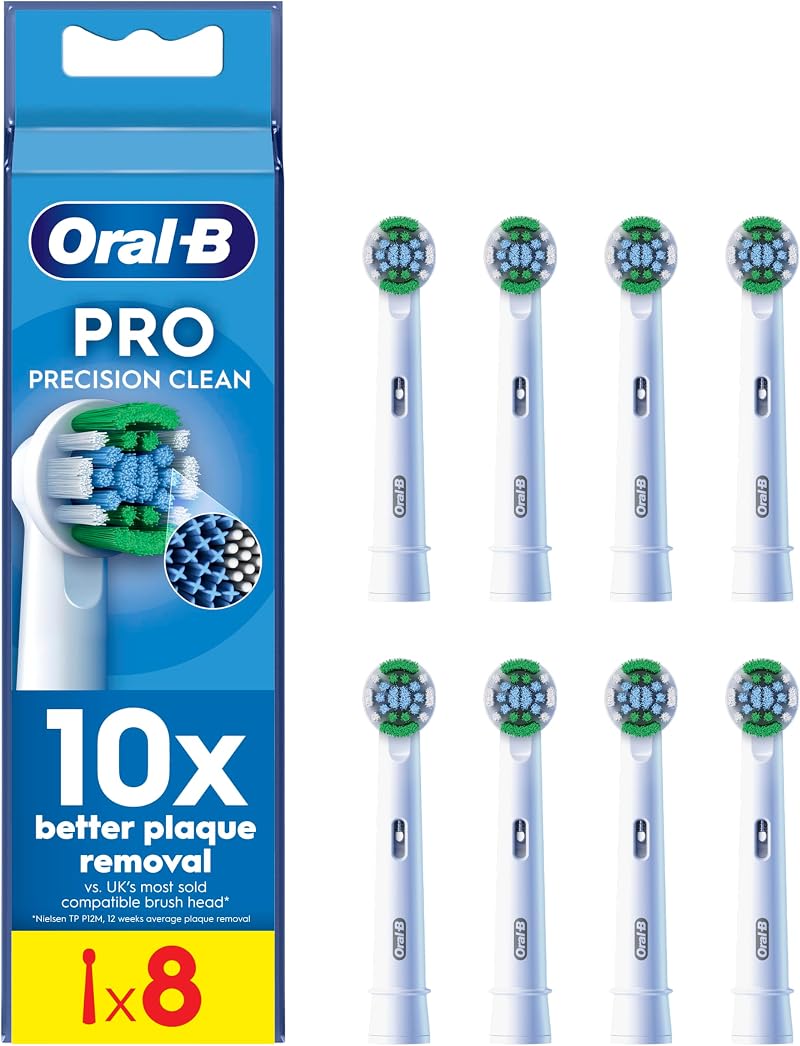 Oral-B Pro Precision Clean Replacement Brush Heads 8 Pack White