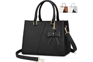 NEWHEY Top-Handle Handbag Waterproof Leather Purses for Women Satchel Handbags Crossbody & Shoulder Ladies Purse