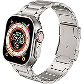 SEURE Titanium Band Compatible with Apple Watch Ultra 2 Band 49mm 45mm 44mm 42mm,Lightweight Titanium Metal Strap for iWatch Series 9 8 7 6 5 4 3 2 1 Men