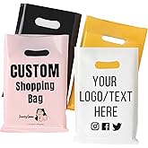Custom Plastic Shopping Bag,Personalized Retail Bag,Customizable Merchandise Bag for Boutique,Shopping,Party Favor