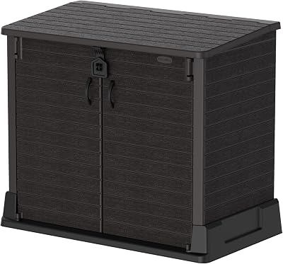 Duramax Cedargrain StoreAway 850L Plastic Garden Storage Shed Dark Brown