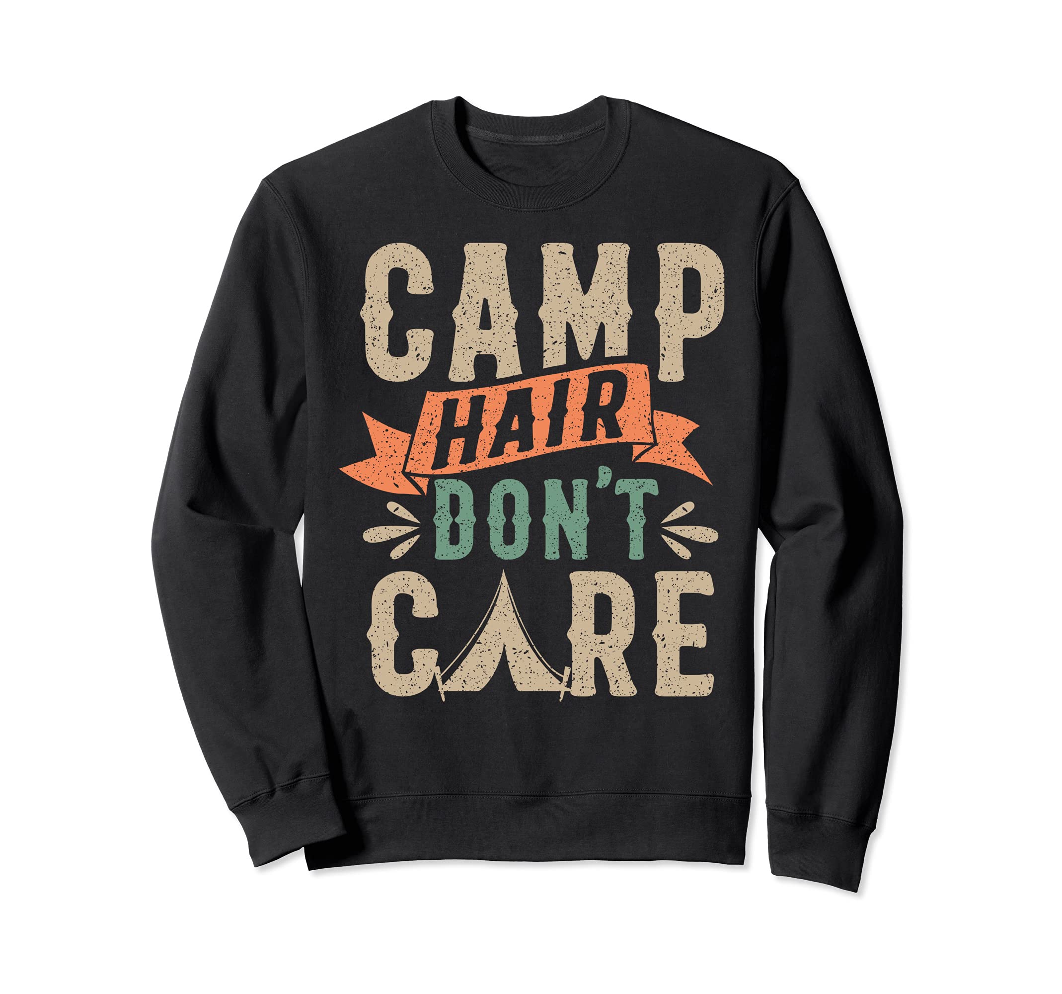 Camping Camp Hair Dont Care Womens Cute Summer Hiking Sweatshirt