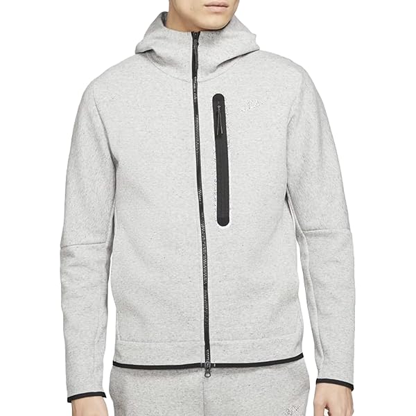 nike tape full zip hoodie grey