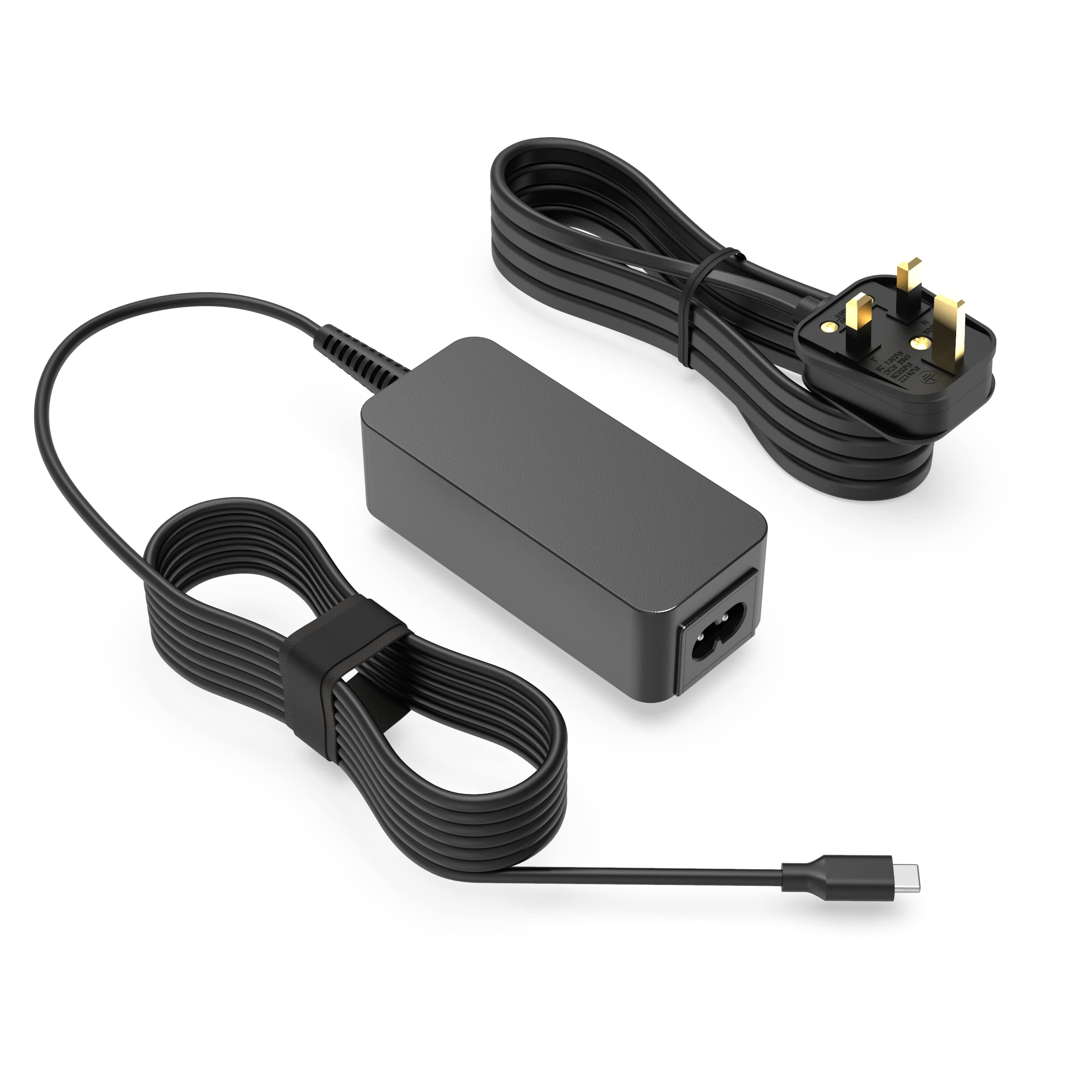 Superer 45W USB-C Charger Fit for HP Chromebook, Elite, Pavilion, Spectre, Probook, Elitebook Series X360 and more Type C Power Charging Cable