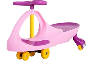 LIL' RIDER Wiggle Car - Ride on Toy for Ages 3 and Up - Toddler Ride on Toys with no Batteries, Gears, or Pedals Just Twist, Wiggle, and Go by Lil’ Rider (Pink)