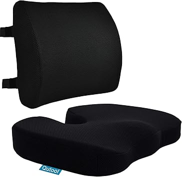 Amazon Com Qutool Office Seat Cushion And Lumbar Support Back