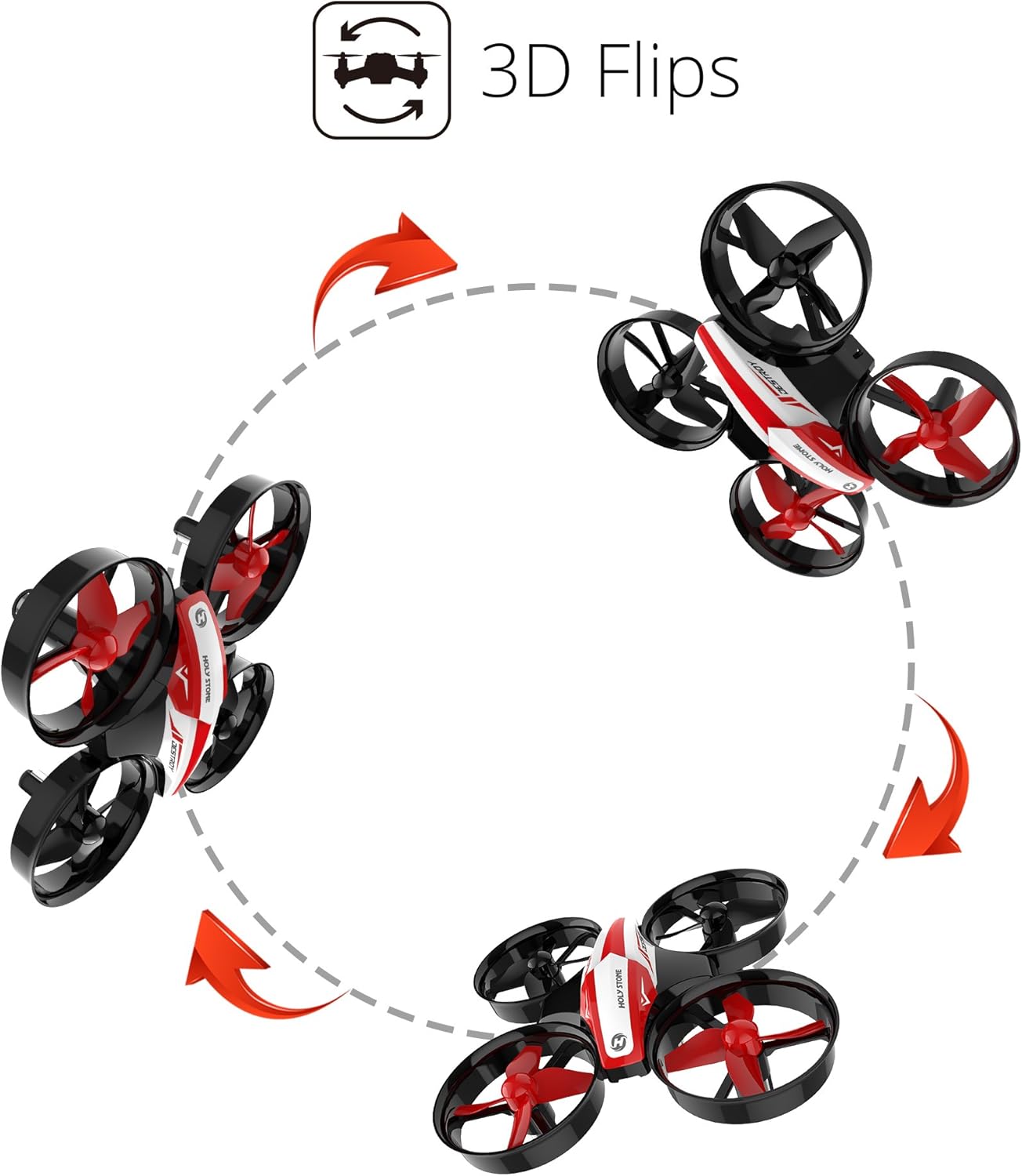 Holy Stone HS210 Mini Drone RC Nano Quadcopter Best Drone for Kids and Beginners RC Helicopter Plane with Auto Hovering, 3D Flip, Headless Mode and Extra Batteries Toys for Boys and Girls: Electronics