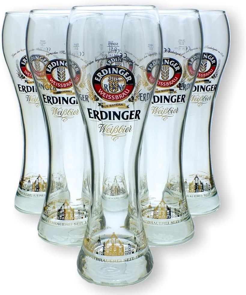 ERDINGER GLÄSER SET 6er 0,5 Liter NEU