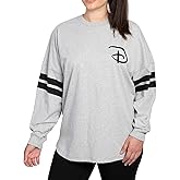 Disney Jersey Women's Mickey Mouse Long Sleeve, Gray (Small)