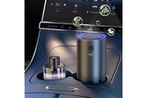 PEABONI Smart Car Air Freshener, Car Air Freshener Diffuser with 100ml Perfume, Auto On/Off Intelligent, Rechargeable Aroma Diffuser,Auto Two Spray Modes, Ocean Scent