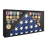 DecoWoodo Memorial Flag Display Case for 5' x