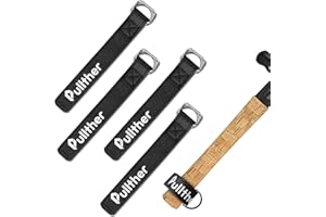 pullther fishing Fishing Rod Straps,5.9 Inch Fishing Rod Ties,4 PCS,Fishing Equipment for Kayak.