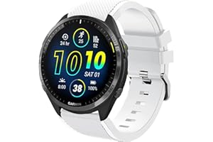 Lamshaw Compatible Garmin Forerunner 965 Bands, Classic Silicone Replacement Straps Compatible for Compatible for Garmin Forerunner 965 / Forerunner 265 46 MM Smartwatch