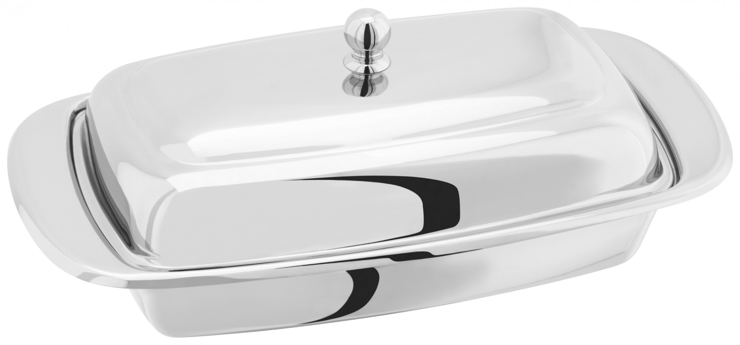 Stellar Butter Dish, Stainless Steel, Silver