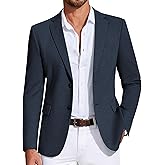 COOFANDY Mens Casual Blazer Knit Sport Coat Lightweight Two Button Suit Jacket