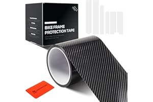 CNCLOL CNC Bike Frame Protection Tape,Bicycle Frame Protector Sticker-Frame Protection Paint Film 3m(4”x118”), Carbon Fiber Pattern Frame Guard Wrap for Mountain Bike/Gravel/MTB/Road Bike etc.