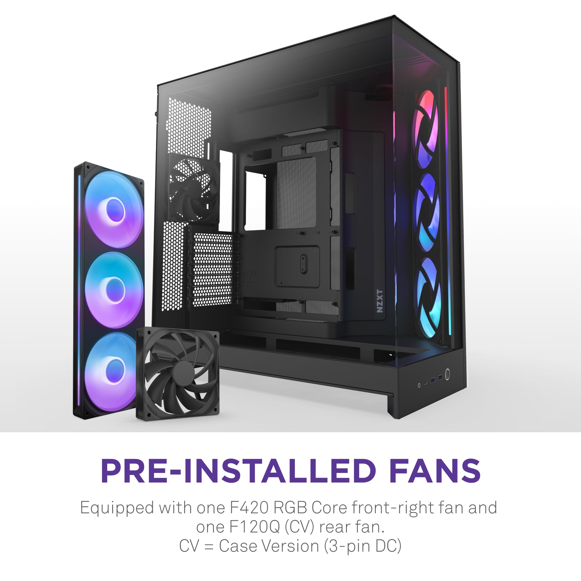 Nzxt H9 Flow Rgb Pc Case Cable Management