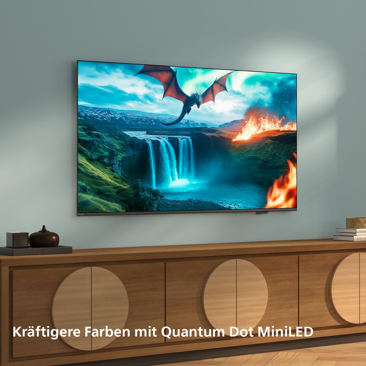 Philips 75MLED810 Mini LED 4K Smart TV - 75 Zoll Display Mit P5 Perfect Picture Engine Ultra HD, Titan OS, Dolby Vision Und Dolby Atmos Sound 7